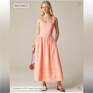NWT J Crew Tall drop-waist mixy dress Large-Tall